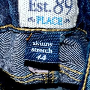 Skinny blue jeans